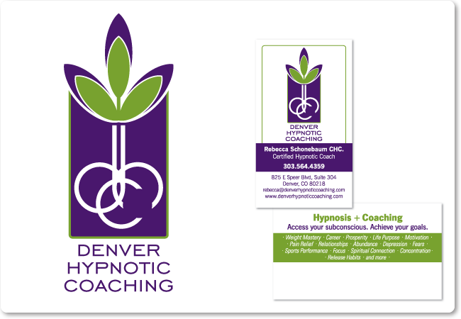 Logo and Business Card sample for Denver Hypnotic Coaching